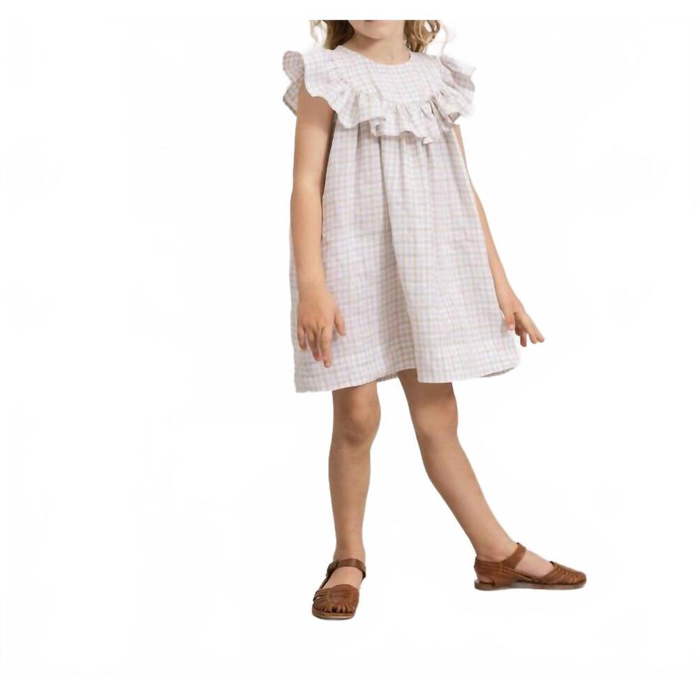 NEW MARMAR COPENHAGEN linen gingham dress in summer check